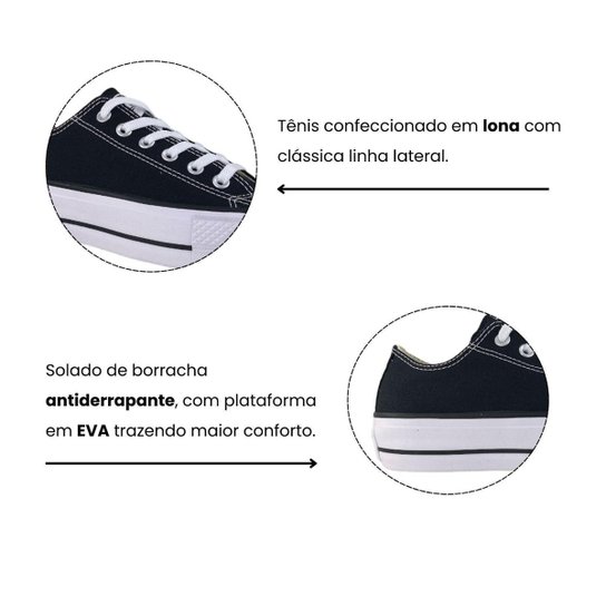 Tenis Converse Chuck Taylor Lift Plataforma Feminino