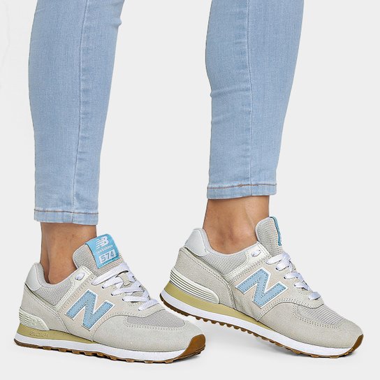 Tênis Couro New Balance 574 V'2 Feminino