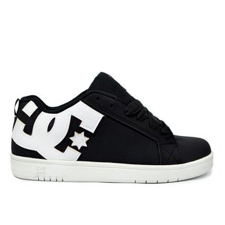 Tênis DC Shoes Court Graffik Black White Cor:;Tamanho:44