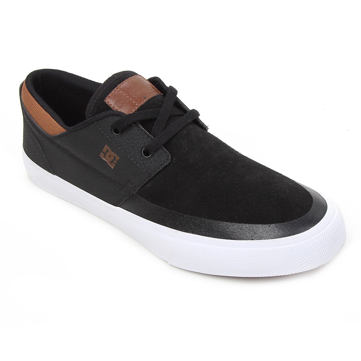 tenis dc feminino preto e marrom