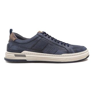 Tênis De Couro Democrata Masculino Denim Mike 240601