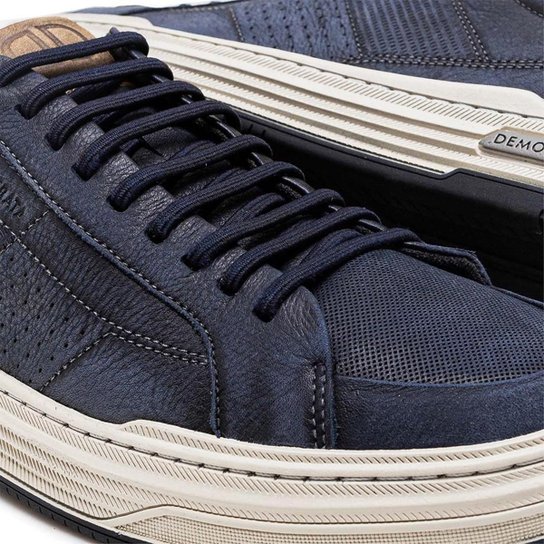 Tênis De Couro Democrata Masculino Denim Mike 240601