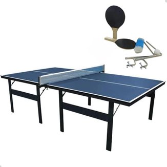 Tenis de Mesa Oficial Ping Pong 15mm Kit Rede Raquete Bola MDF Sports