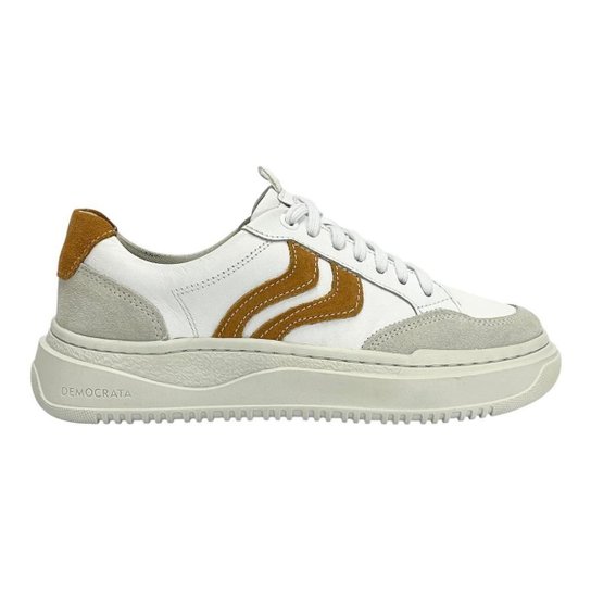 Tênis Democrata Feminino Block 616102 Branco/Telha