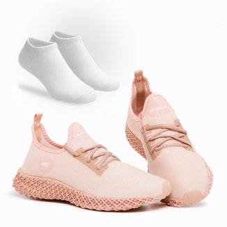 Tênis Esportivo Feminino com Meia – Perfeito para Corrida, Caminhada e Academia
