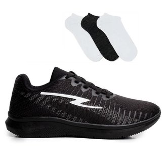 Tenis Esportivo Uzze Y60 Novo Corrida Treino + Kit 3 meias