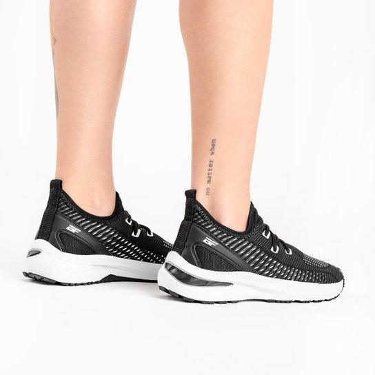 Tênis Feminino BF Shoes Elite Branco Leve e Confortável Caminhada Academia