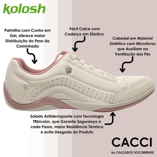 Tenis Feminino Casual Conforto Slip On Kolosh C3663