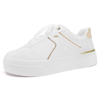 Tenis Feminino Couro Casual Brilho Flatform Dakota G7009
