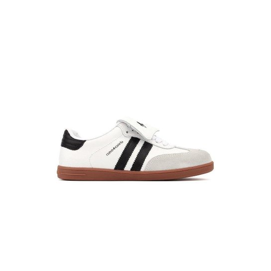 Tênis Feminino Cravo E Canela Couro Branco