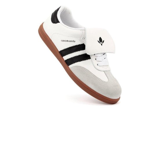 Tênis Feminino Cravo E Canela Couro Branco