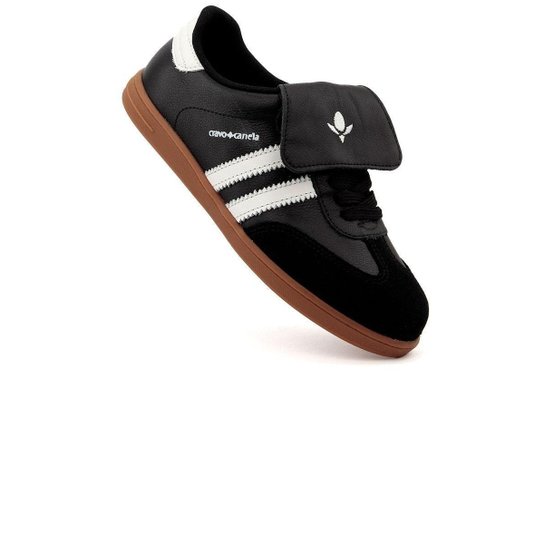 Tênis Feminino Cravo E Canela Couro Preto