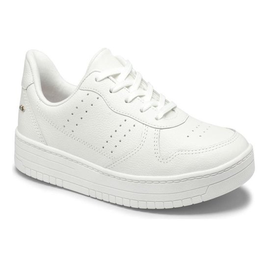 Tênis Feminino Dakota Casual Conforto Flatform Branco Couro
