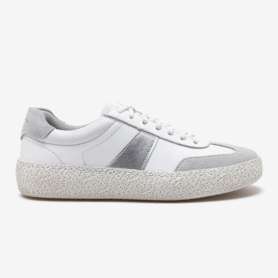 Tênis Feminino Denim Bora Branco/Cinza-Branco-34