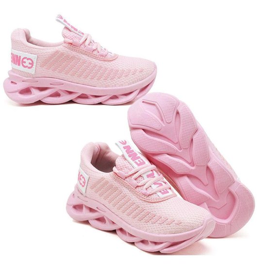 Tênis Feminino Infantil Conforto Solado Trança Kit 2 Pares