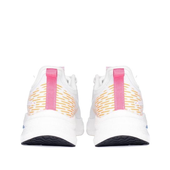Tênis Feminino Pegada Esportivo Branco c/ Laranja