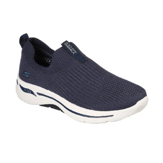 Tênis Feminino Skechers Go Walk Arch Fit Iconic Azul Marinho - 124409