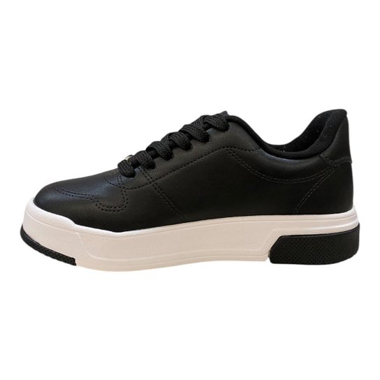 Tenis Feminino Vizzano Casual Plataforma Amarração Básico 1455.100 Preto