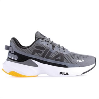 Tênis Fila Recovery Grafite Preto e Amarelo - Masculino