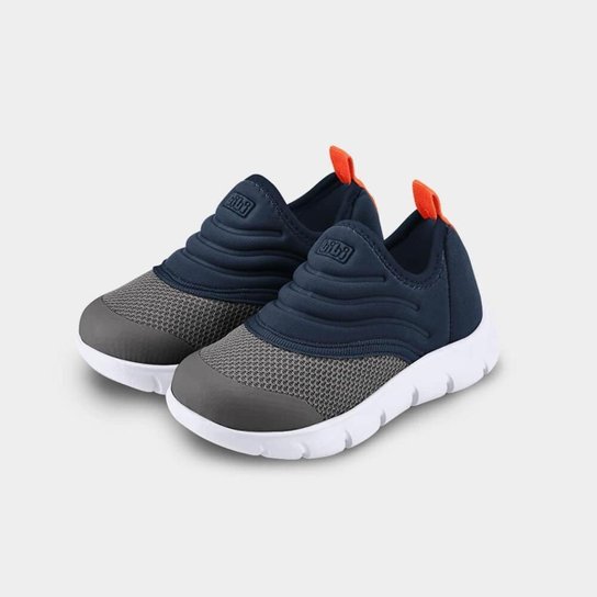 Tênis Infantil Bibi Energy Baby 2.0 Azul e Cinza