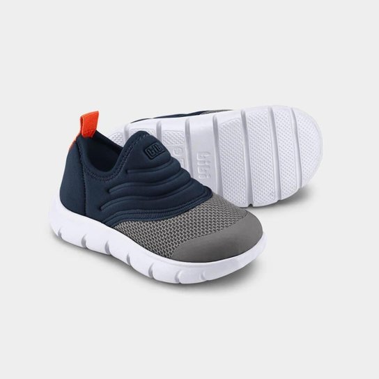 Tênis Infantil Bibi Energy Baby 2.0 Azul e Cinza