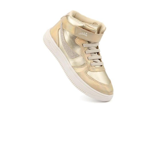 Tênis Infantil Cano Médio Ortopasso Force One Ouro