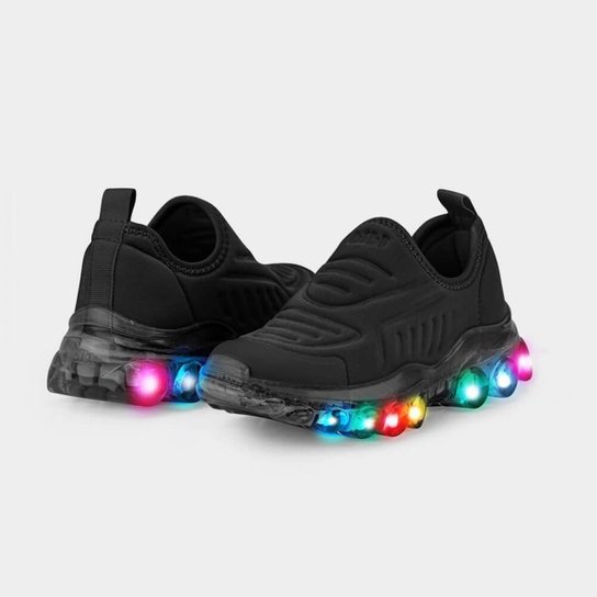 Tênis Infantil de Luz Bibi Roller Celebration 2.0 Preto