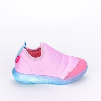 Tênis Infantil de Luz Kidy Flex Calce Fácil Rosa