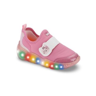 Tênis Infantil de Luz Menina Bibi Roller Celebration 3.0 Glitter Gatinha