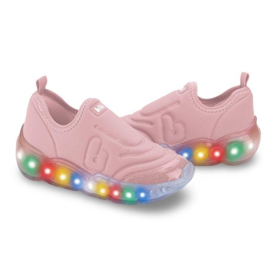 Tênis Infantil de Luz Menina Bibi Roller Celebration 3.0 Sugar