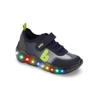 Tênis Infantil de Luz Menino Bibi Roller Celebration 3.0 Neon Cor:;Tamanho:25