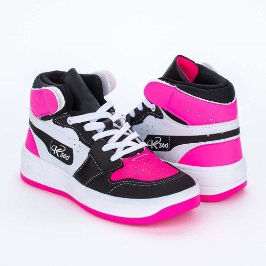 Tênis Infantil Feminino Kidy Cano Alto Urbano Pin