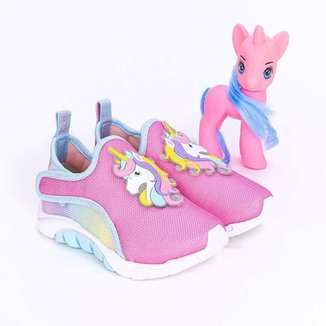 Tênis Infantil Feminino Kidy Mais Rosa Tie Dye co