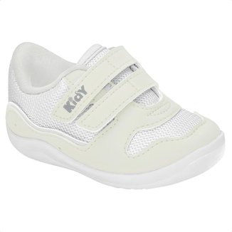 Tênis Infantil Kidy Baby Colors Equilíbrio Branco Calce Fácil