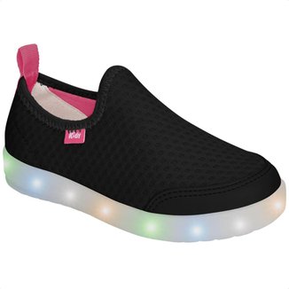 Tênis Infantil Kidy Hype Led Calce Fácil Escola Original Feminino