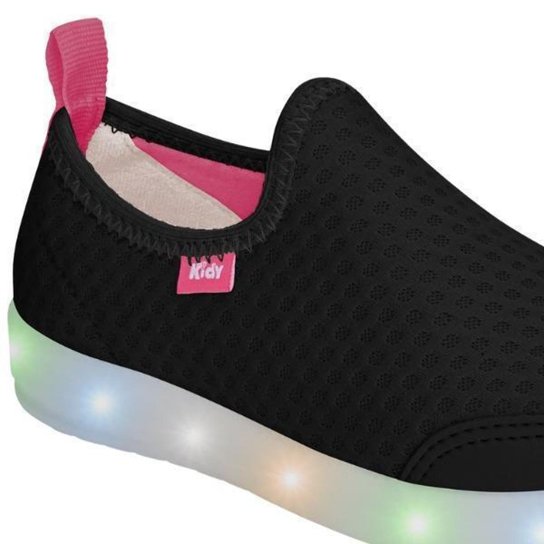Tênis Infantil Kidy Hype Led Calce Fácil Escola Original Feminino