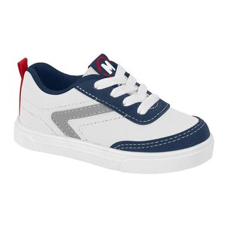 Tênis Infantil Masculino Branco Marinho Cinza Molekinho 2133.178
