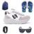 Tênis Infantil Masculino Jogger Casual Camurça + Mochila + Chinelo + Oculos + Relogio - Off White
