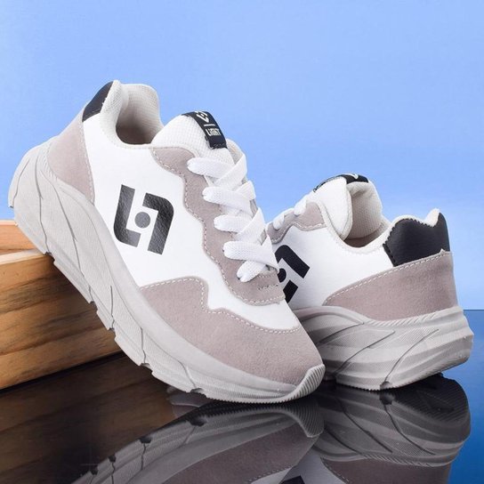 Tênis Infantil Masculino Jogger Casual Camurça + Mochila + Chinelo + Oculos + Relogio