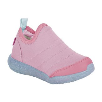 Tênis Infantil Menina LED Flex Light Rosa Azul Kidy 020-1175