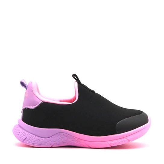 TÊNIS INFANTIL MENINA MINI SOFT PRETO ROSA