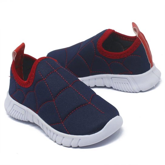 Tenis Infantil Menino Casual Leve Confortável Aranha Bordado