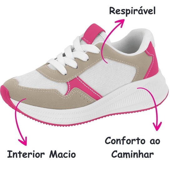 Tênis Infantil Molekinha Moderno Fashion Confortável Feminino