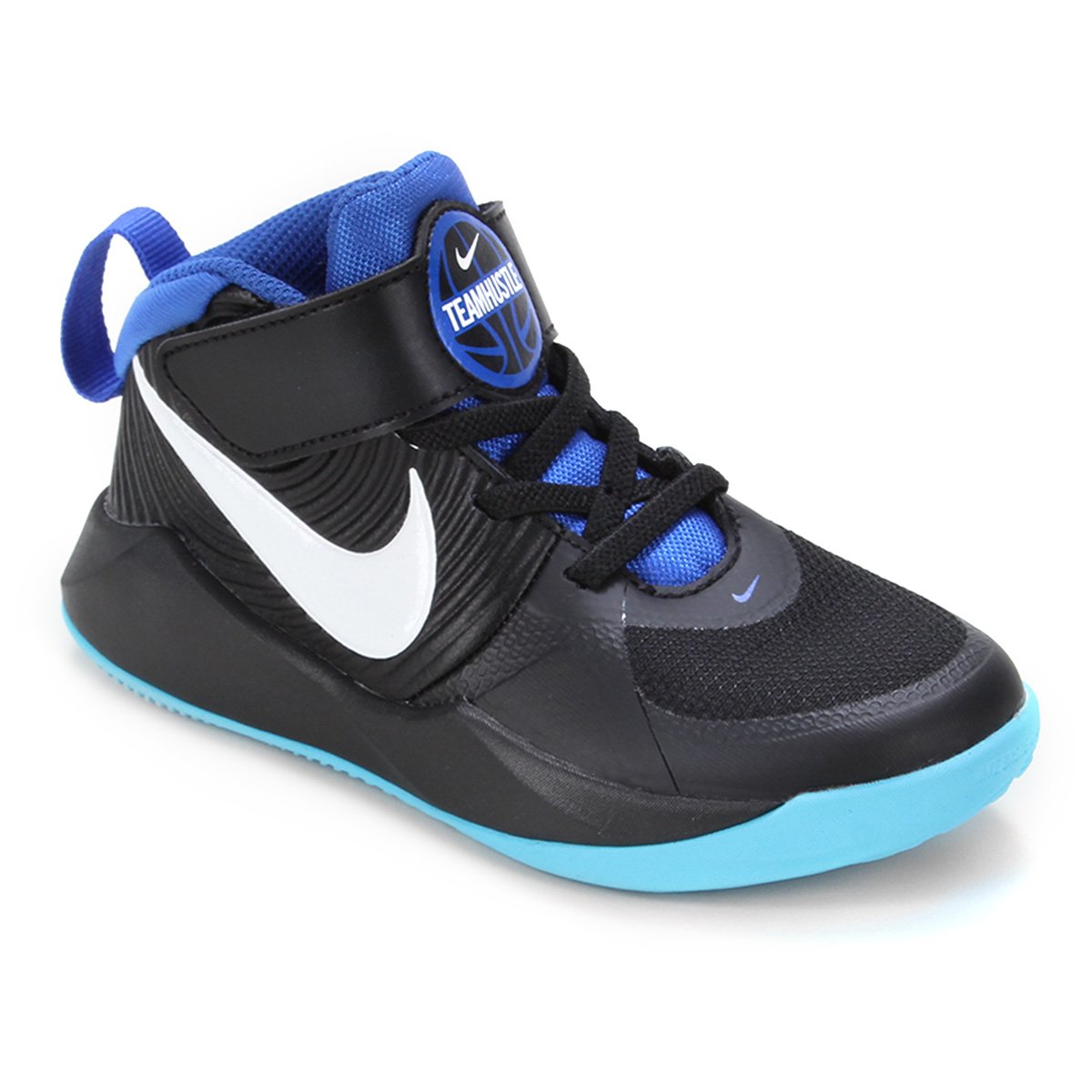 Tênis Infantil Nike Team Hustle Cano Médio Masculino - Preto+Branco |  Allianz Parque Shop