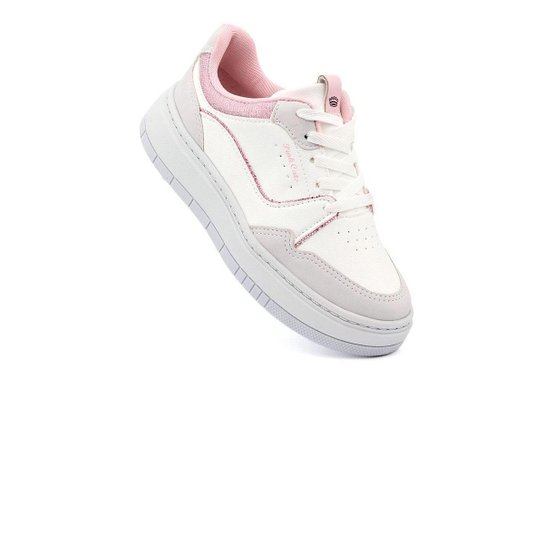 Tênis Infantil Pink Cats Casual Off White