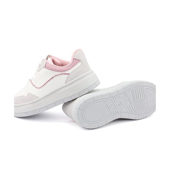 Tênis Infantil Pink Cats Casual Off White