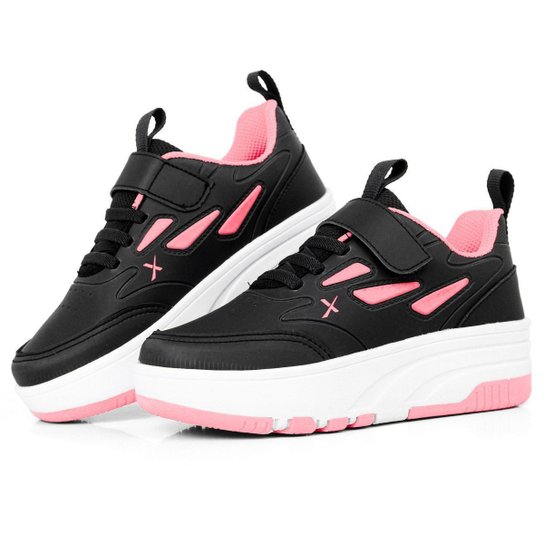 Tênis Infantil Rodinha Skatênis Calce Fácil Tira Aderente