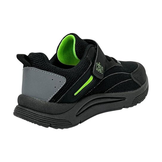 Tênis Klin Infantil New Sport 480065 Preto/Grafite/Verde