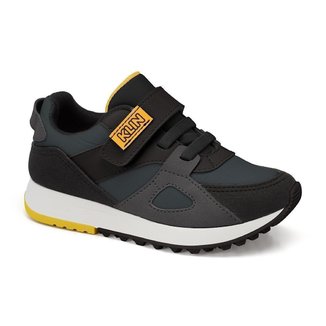 Tênis Klin Walk Mini 216123 Grafite/Preto/Amarelo