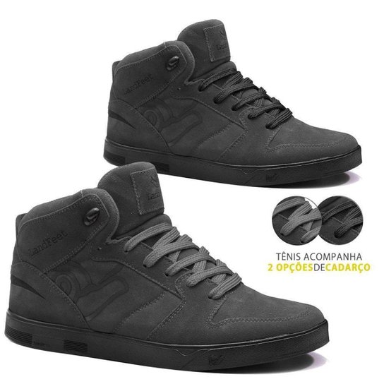 Tênis Landfeet Casual Qualidade Couro Durável